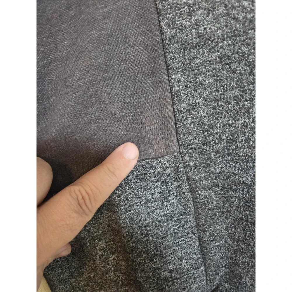 Red Ape Jacket Mens XL Gray Varsity Full Zip Knit R Logo Faux Leather Sleeves - Picture 7 of 9